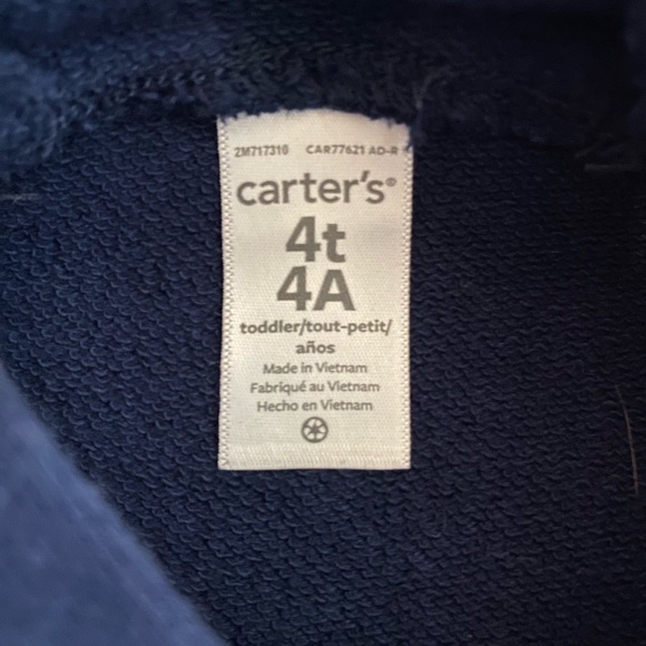 Carters and Old Navy Bundle! Toddler Boys Size 4T Long sleeve shirts and hoodie - Picture 9 of 9